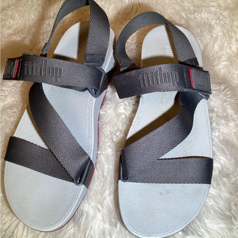 Fitflop sufa slingback Gray Sandals size 10